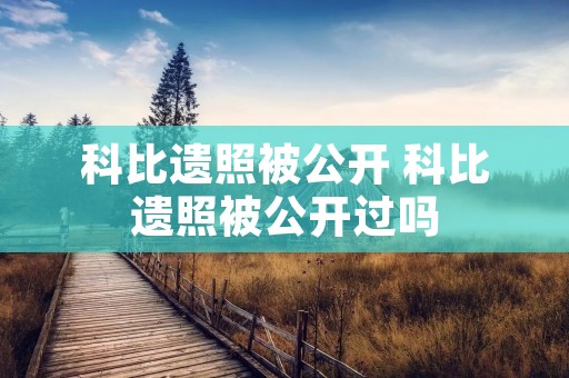 科比遗照被公开 科比遗照被公开过吗