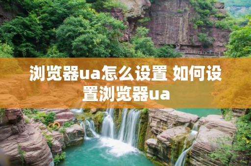 浏览器ua怎么设置 如何设置浏览器ua 浏览器ua怎么设置 如何设置浏览器ua