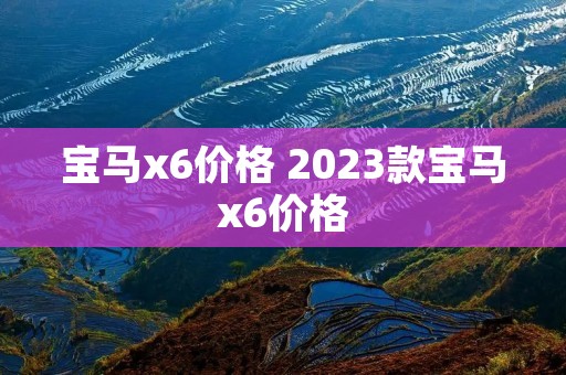 宝马x6价格 2023款宝马x6价格