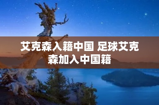 艾克森入籍中国 足球艾克森加入中国籍 艾克森入籍中国 足球艾克森加入中国籍