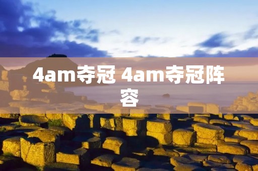 4am夺冠 4am夺冠阵容