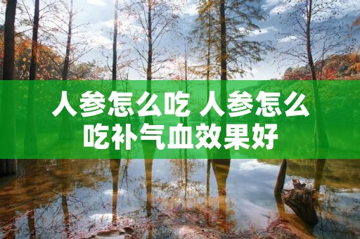 人参怎么吃 人参怎么吃补气血效果好
