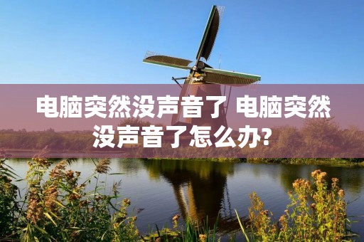 电脑突然没声音了 电脑突然没声音了怎么办?