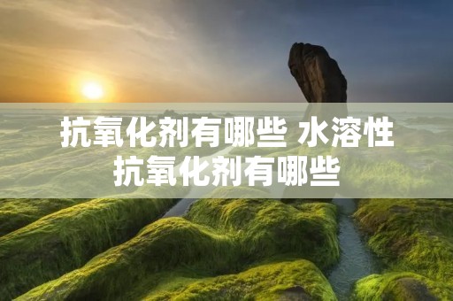 抗氧化剂有哪些 水溶性抗氧化剂有哪些