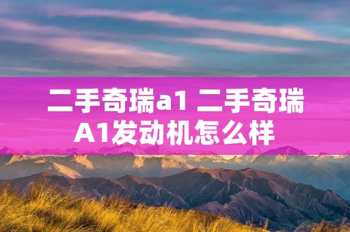 二手奇瑞a1 二手奇瑞A1发动机怎么样