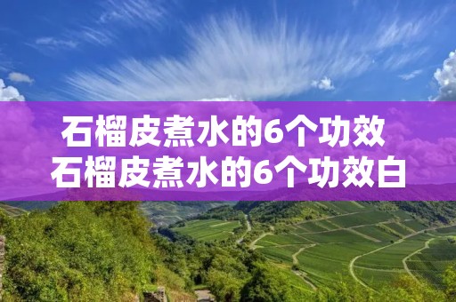 石榴皮煮水的6个功效 石榴皮煮水的6个功效白果白