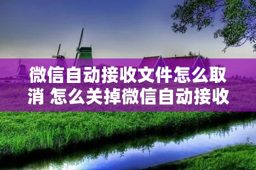 微信自动接收文件怎么取消 怎么关掉微信自动接收文件 微信自动接收文件怎么取消 怎么关掉微信自动接收文件