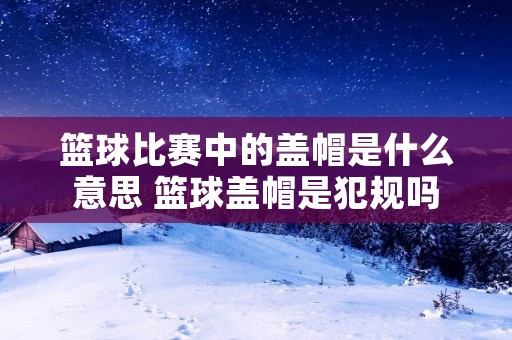 篮球比赛中的盖帽是什么意思 篮球盖帽是犯规吗