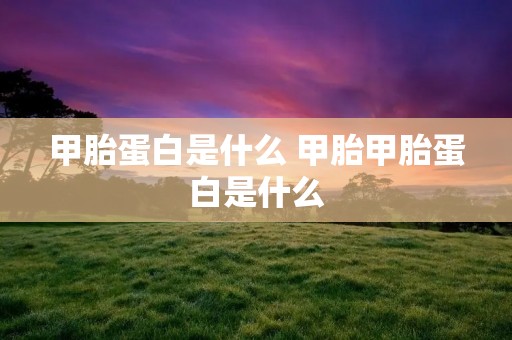 甲胎蛋白是什么 甲胎甲胎蛋白是什么 甲胎蛋白是什么 甲胎甲胎蛋白是什么