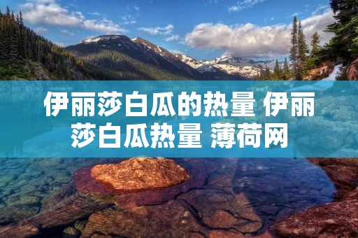 伊丽莎白瓜的热量 伊丽莎白瓜热量 薄荷网 伊丽莎白瓜的热量 伊丽莎白瓜热量 薄荷网