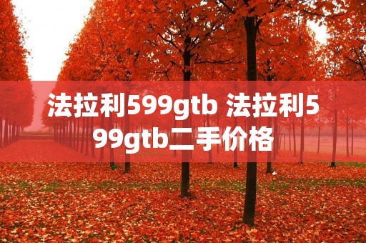 法拉利599gtb 法拉利599gtb二手价格