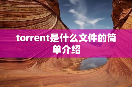 torrent是什么文件的简单介绍 torrent是什么文件的简单介绍