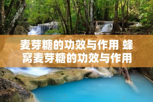 麦芽糖的功效与作用 蜂窝麦芽糖的功效与作用