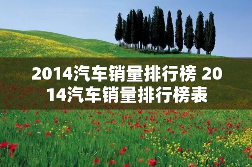 2014汽车销量排行榜 2014汽车销量排行榜表