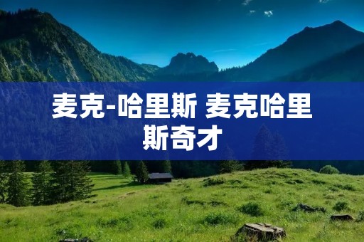 麦克-哈里斯 麦克哈里斯奇才