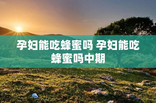 孕妇能吃蜂蜜吗 孕妇能吃蜂蜜吗中期 孕妇能吃蜂蜜吗 孕妇能吃蜂蜜吗中期