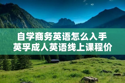 自学商务英语怎么入手 英孚成人英语线上课程价格
