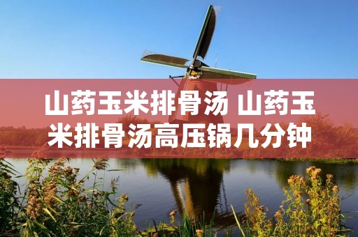 山药玉米排骨汤 山药玉米排骨汤高压锅几分钟