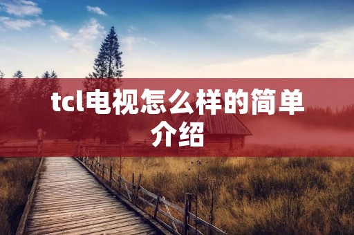 tcl电视怎么样的简单介绍
