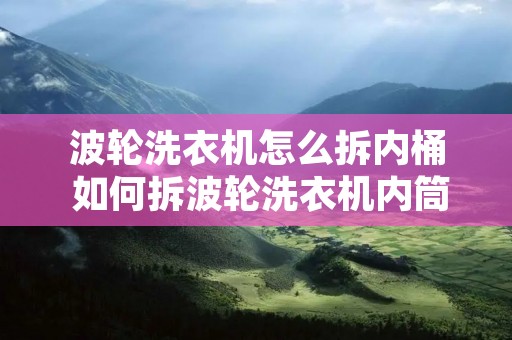 波轮洗衣机怎么拆内桶 如何拆波轮洗衣机内筒