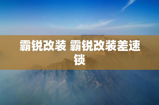 霸锐改装 霸锐改装差速锁 霸锐改装 霸锐改装差速锁