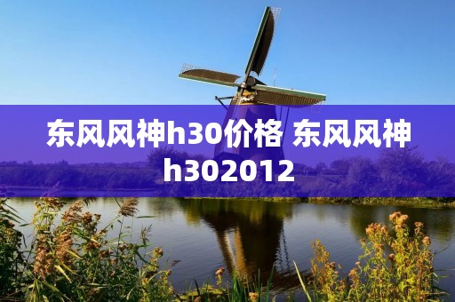 东风风神h30价格 东风风神h302012 东风风神h30价格 东风风神h302012