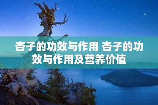 杏子的功效与作用 杏子的功效与作用及营养价值 杏子的功效与作用 杏子的功效与作用及营养价值