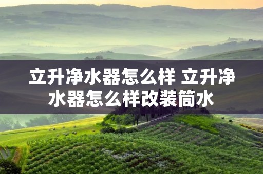 立升净水器怎么样 立升净水器怎么样改装筒水
