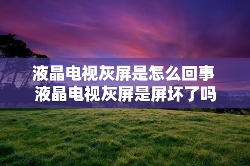 液晶电视灰屏是怎么回事 液晶电视灰屏是屏坏了吗 液晶电视灰屏是怎么回事 液晶电视灰屏是屏坏了吗