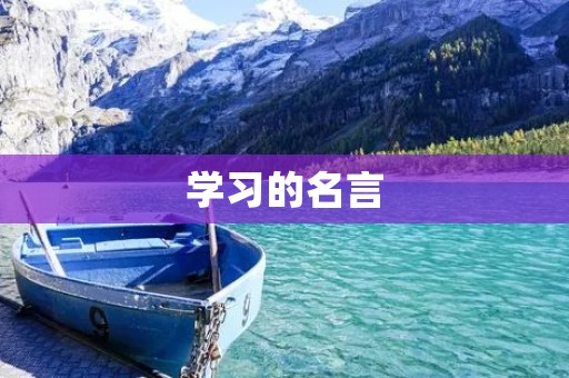 学习的名言