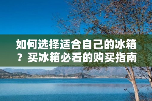 如何选择适合自己的冰箱？买冰箱必看的购买指南