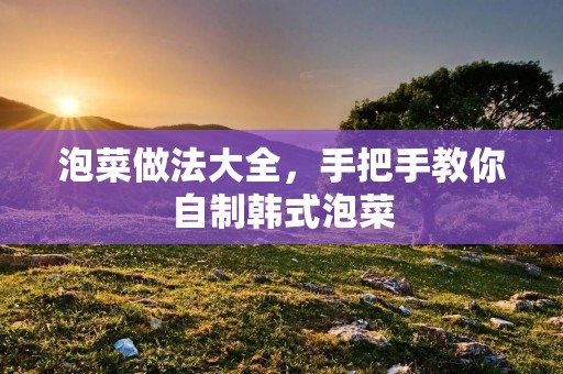 泡菜做法大全,手把手教你自制韩式泡菜 泡菜做法大全,手把手教你自制韩式泡菜