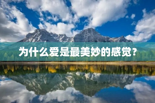 为什么爱是最美妙的感觉? 为什么爱是最美妙的感觉?