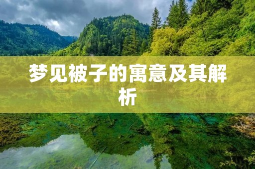 梦见被子的寓意及其解析 梦见被子的寓意及其解析