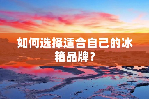如何选择适合自己的冰箱品牌？