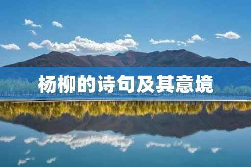 杨柳的诗句及其意境