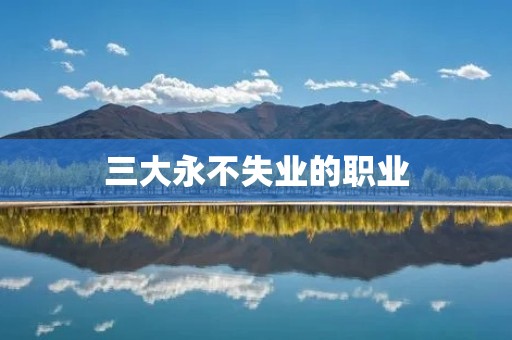 三大永不失业的职业:医生、教师和程序员
