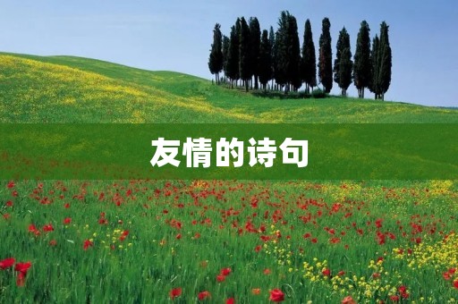 友情的诗句