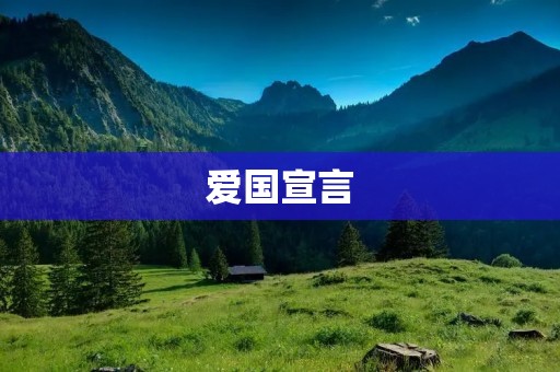 爱国宣言：我们的使命