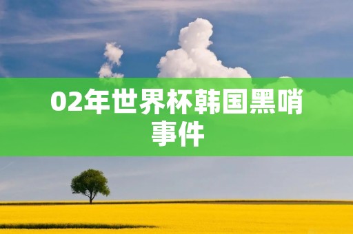 02年世界杯韩国黑哨事件：足球裁判的争议与公正
