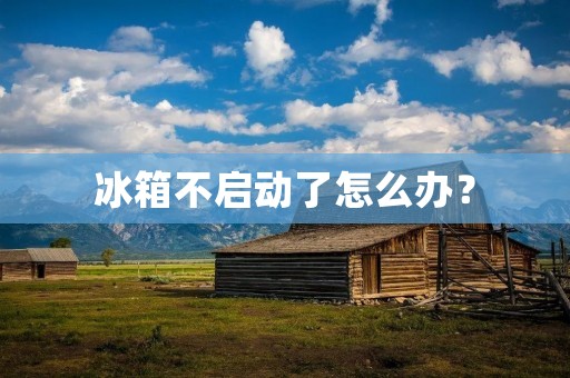 冰箱不启动了怎么办？