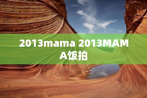 2013mama 2013MAMA饭拍