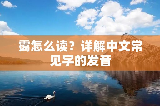 霭怎么读？详解中文常见字的发音
