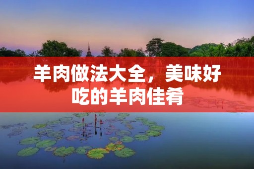 羊肉做法大全，美味好吃的羊肉佳肴