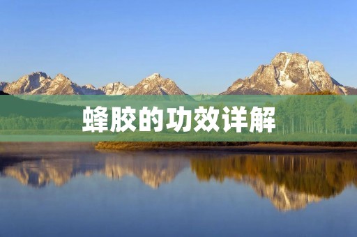 蜂胶的功效详解:从抗菌到抗肿瘤,它可不只是一种天然抗生素 蜂胶的功效详解:从抗菌到抗肿瘤,它可不只是一种天然抗生素