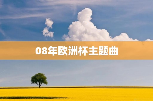 08年欧洲杯主题曲："Can You Hear Me"