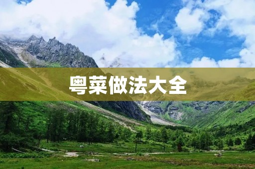 粤菜做法大全:学习正宗广东美食,品尝地道味道 粤菜做法大全:学习正宗广东美食,品尝地道味道
