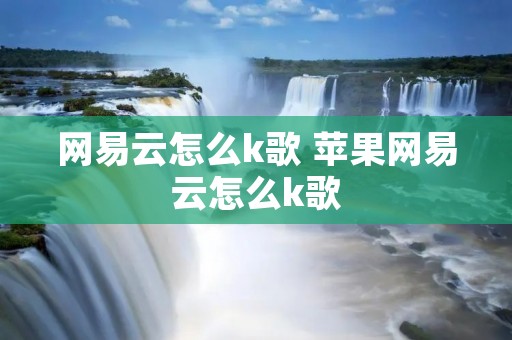 网易云怎么k歌 苹果网易云怎么k歌