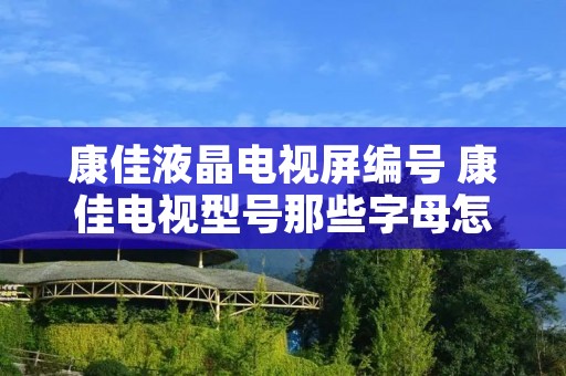 康佳液晶电视屏编号 康佳电视型号那些字母怎么理解