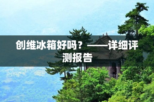 创维冰箱好吗？——详细评测报告